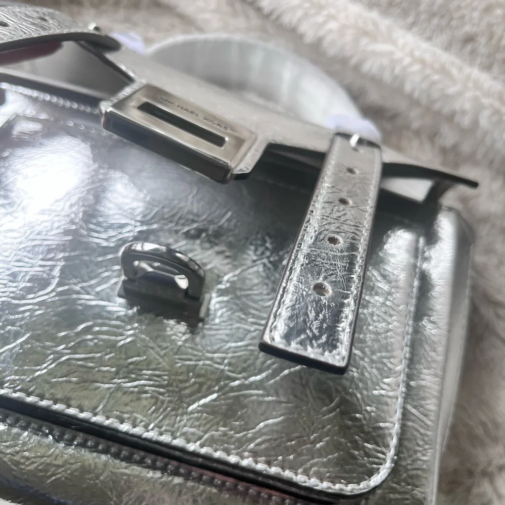 Michael Kors Metallic Silver Satchel - Picture 4 of 11